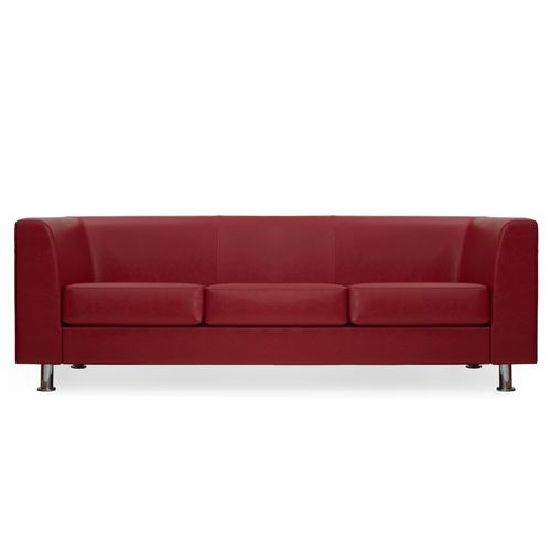 Contemporary sofa - SILVER - Flekssit Office Furniture - leather / ergonomic / red