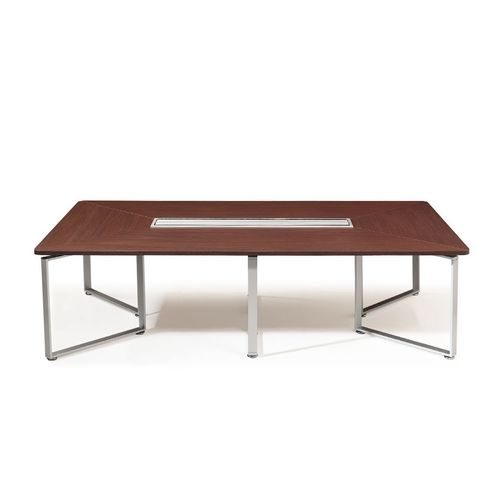 Contemporary boardroom table - MODÜLER - Flekssit Office Furniture - melamine / metal base / rectangular