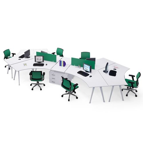 Workstation desk - I TOSS - Flekssit Office Furniture - contemporary / melamine / with storage compartment