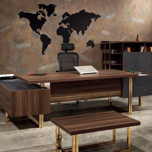 Free-standing office desk - GLOSSY - Flekssit Office Furniture - 1 person / contemporary / metal