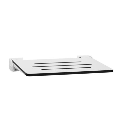 Folding shower seat - SHAFSL-185155-PWS-S-BK - Seachrome - wall-mounted / stainless steel / aluminum