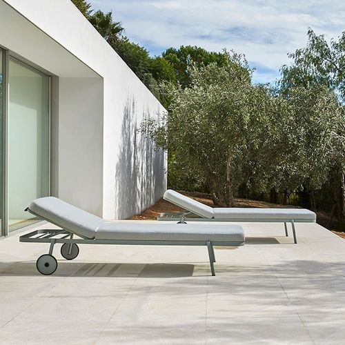 Contemporary sun lounger - NAO - Musola - Sunbrella® / metal / adjustable backrest