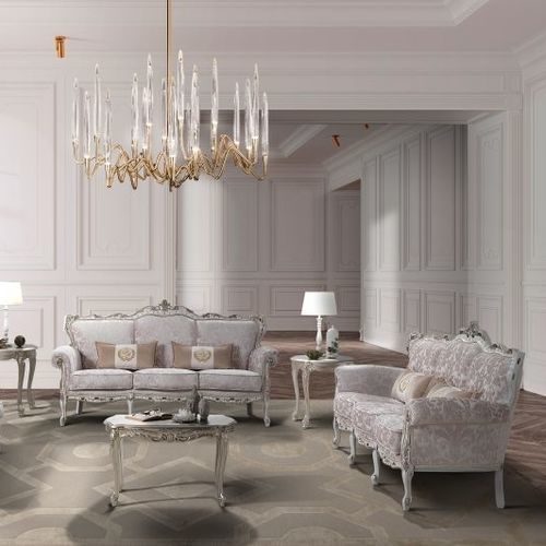 Baroque style sofa - Veneziano - DI MARCO INTERIOR SOFA - fabric / with armrests / cushion