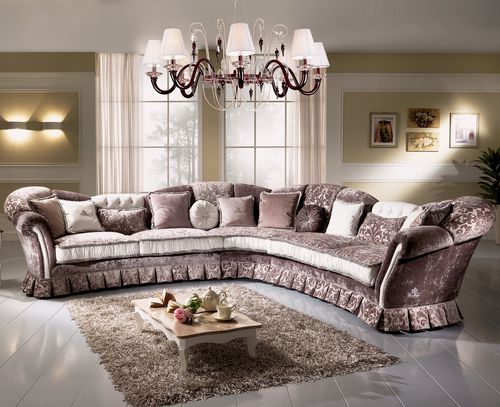 Corner sofa - Imperiale - DI MARCO INTERIOR SOFA - traditional / fabric / with armrests