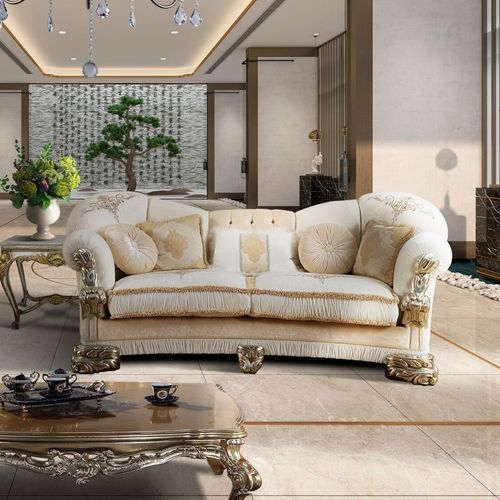 Traditional sofa - VANITY  - DI MARCO INTERIOR SOFA - fabric / with armrests / cushion