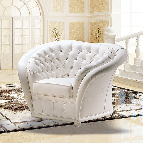 Traditional armchair - Versailles - DI MARCO INTERIOR SOFA - leather / handmade / Made in Italy