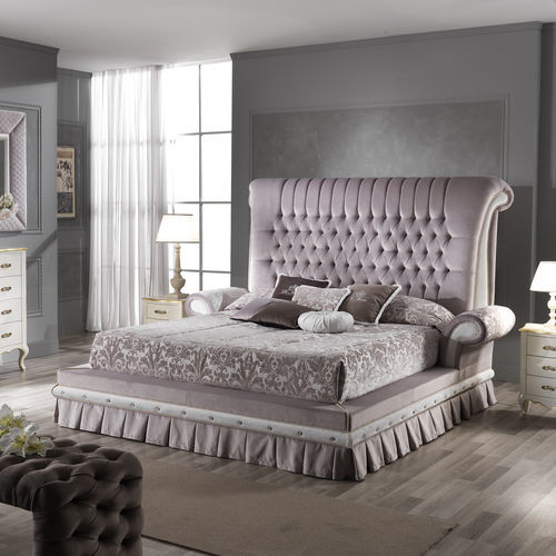 Double bed - QUEEN  - DI MARCO INTERIOR SOFA - traditional / upholstered / with tufted headboard