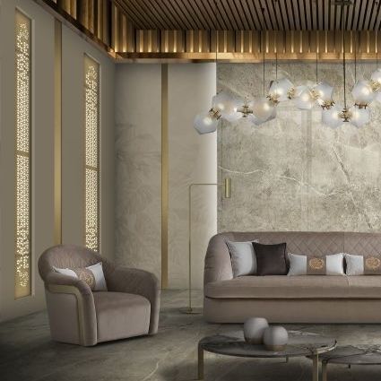Contemporary armchair - TOKYO - DI MARCO INTERIOR SOFA - fabric / handmade / cushion