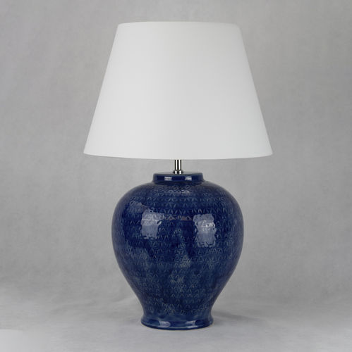 Table lamp - KELANTIS BLUE EGYPT - Autark 76 Bt. - metal / fabric / ceramic