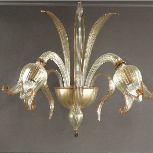 Arts and Crafts style wall light - COROLLE AP - BOTTEGA VENEZIANA - indoor / blown glass / fixed