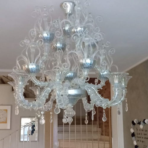 Traditional chandelier - VIVALDI - BOTTEGA VENEZIANA - blown glass / Murano glass / 8 light