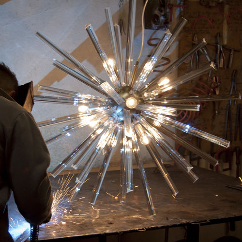 Vintage chandelier - SPUTNIK-ESTA - BOTTEGA VENEZIANA - crystal / blown glass / Murano glass