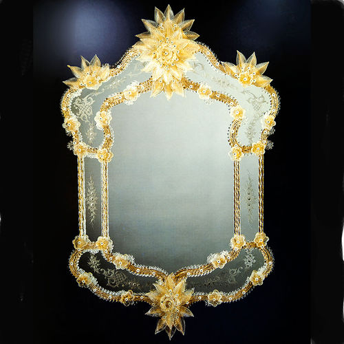 Wall-mounted mirror - TANCREDI - BOTTEGA VENEZIANA - commercial / venetian style / Murano glass