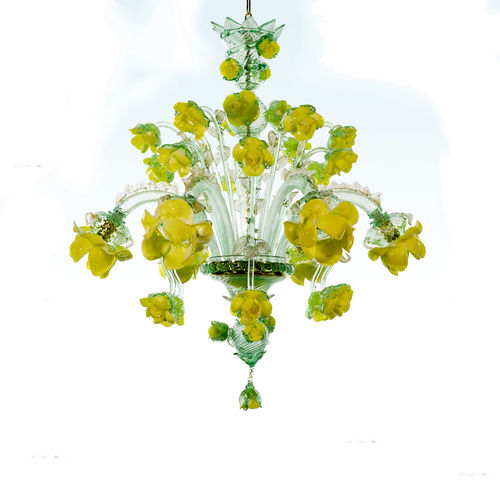 Traditional chandelier - POSITANO - BOTTEGA VENEZIANA - glass / commercial / 1 tier