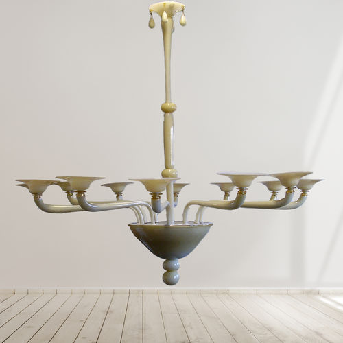 Contemporary chandelier - TUNDRA - BOTTEGA VENEZIANA - blown glass / Murano glass / 12 light