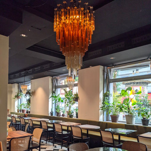 Art Deco chandelier - APOLLO-1 - BOTTEGA VENEZIANA - blown glass / Murano glass / 4 light