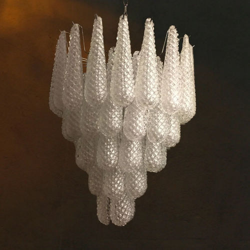 Vintage chandelier - GOCCIA-VINT - BOTTEGA VENEZIANA - blown glass / Murano glass / 7 light