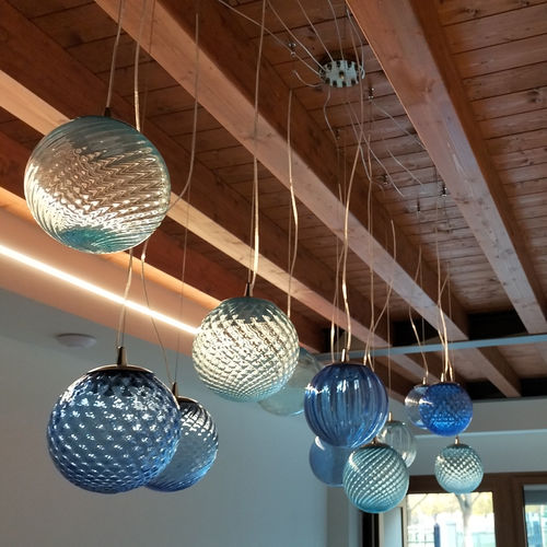 Pendant lamp - SFERE-SOS - BOTTEGA VENEZIANA - blown glass / Venetian glass / contemporary