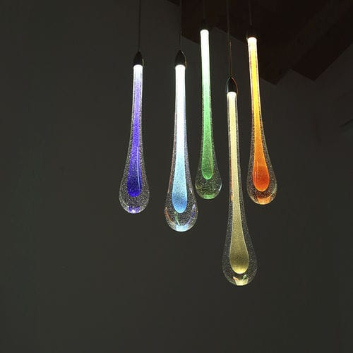 Pendant lamp - GOCCIA COLORATA - BOTTEGA VENEZIANA - blown glass / contemporary / corded