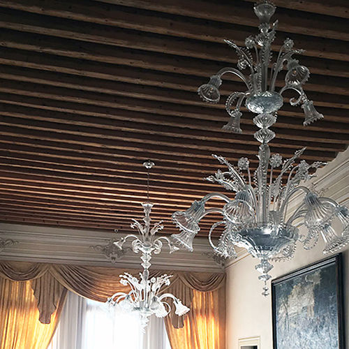 Traditional chandelier - PALLADIO - BOTTEGA VENEZIANA - blown glass / Murano glass / 12 light