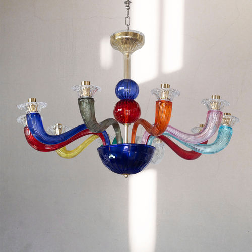 Contemporary chandelier - NEW COLOR - BOTTEGA VENEZIANA - blown glass / Murano glass / 10 light