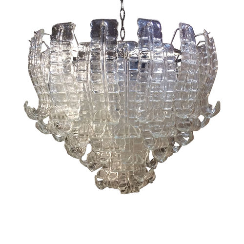 Art Deco style chandelier - FELCI - BOTTEGA VENEZIANA - blown glass / Murano glass / 8 light