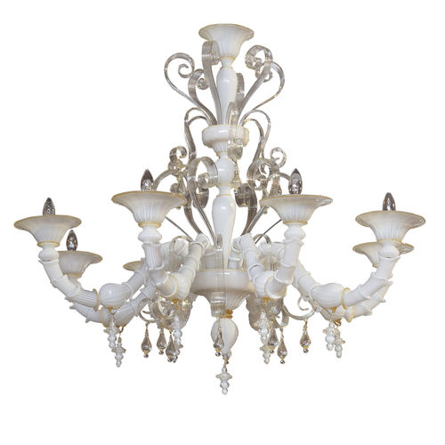 Traditional chandelier - MELANIE - BOTTEGA VENEZIANA - crystal / blown glass / gold