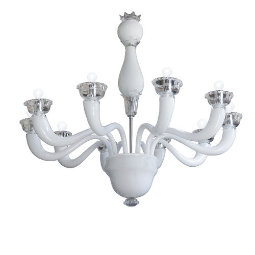 Contemporary chandelier - Oasis - BOTTEGA VENEZIANA - blown glass / Murano glass / 10 light