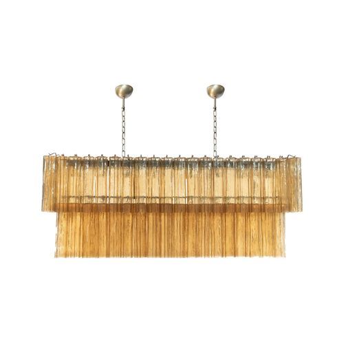 Vintage chandelier - MELBA BROWN HORIZON - BOTTEGA VENEZIANA - Murano glass / commercial / rectangular