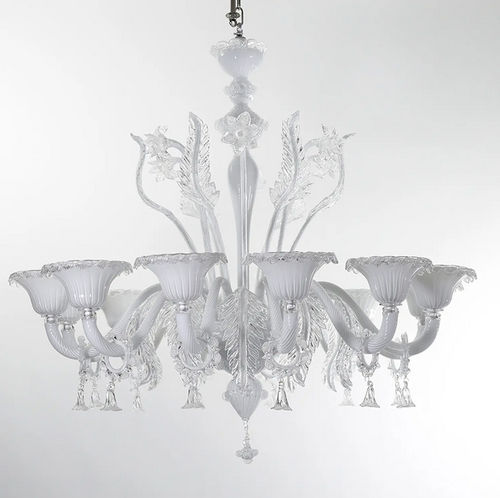 Classic chandelier - ALGIEBA - BOTTEGA VENEZIANA - chrome / crystal / Murano glass