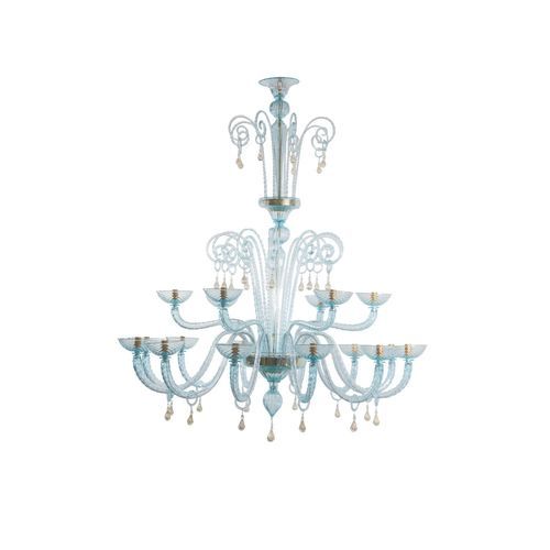 Classic chandelier - DAMES - BOTTEGA VENEZIANA - Murano glass / gold foil / commercial