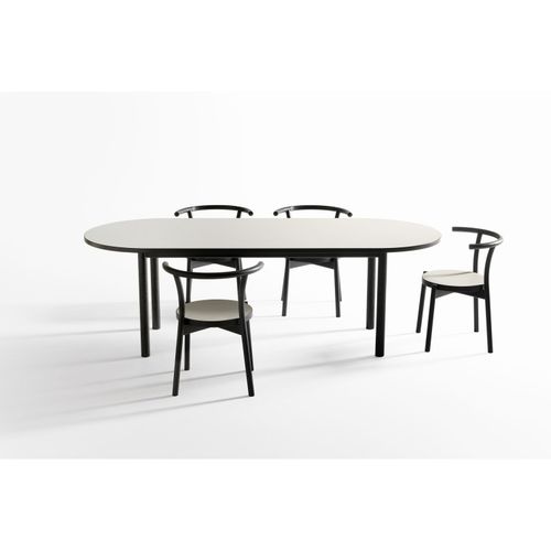 Contemporary dining table - KOTAN - CondeHouse - ash / linoleum / wooden base