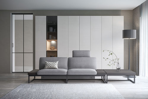 Contemporary sofa - SESTINA LUX Living (17) KD - CondeHouse - fabric / leather / without armrests