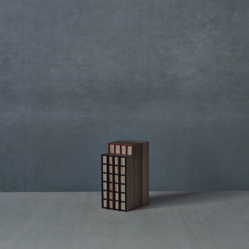 Oak bookend - Town Building - B - CondeHouse - ash / cowhide