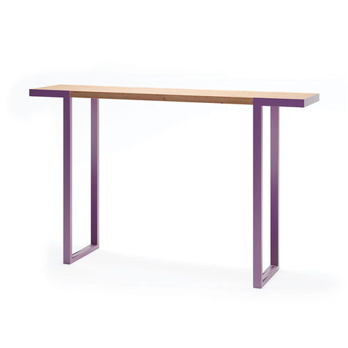 Contemporary high bar table - Amager - Københagen Outstanding - larch / powder-coated steel base / rectangular