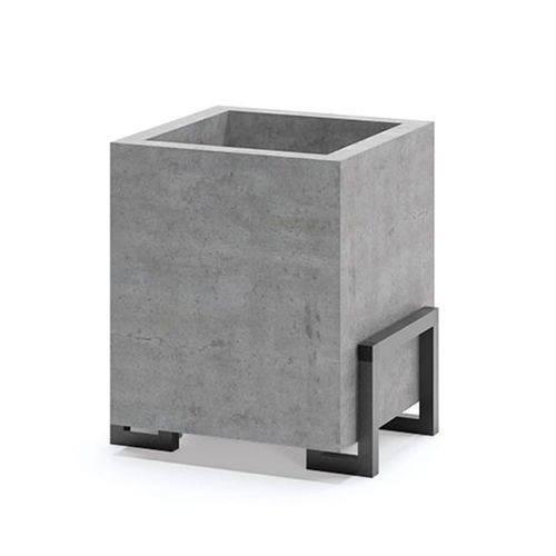 Concrete planter - Vesterbro - Københagen Outstanding - powder-coated steel / rectangular / contemporary