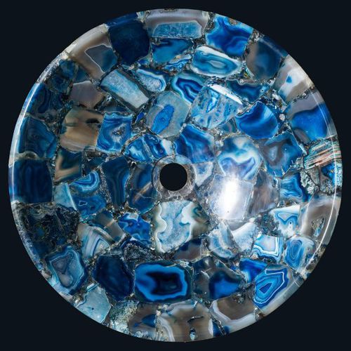 Countertop sink - BLUE AGATE - INDIA STONE EXPORT - single / round / commercial