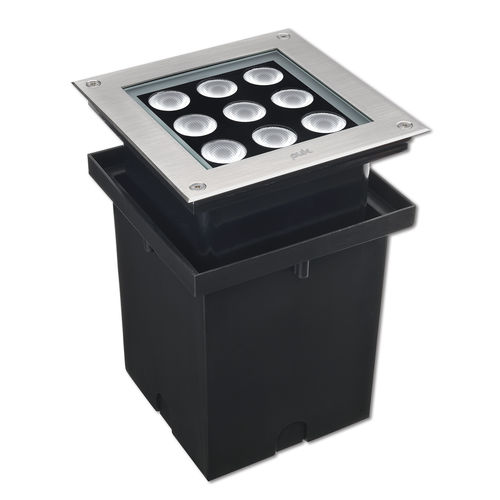 In-ground light fixture - HYDROQUADOR - Tupex Electric - LED / square / IP67