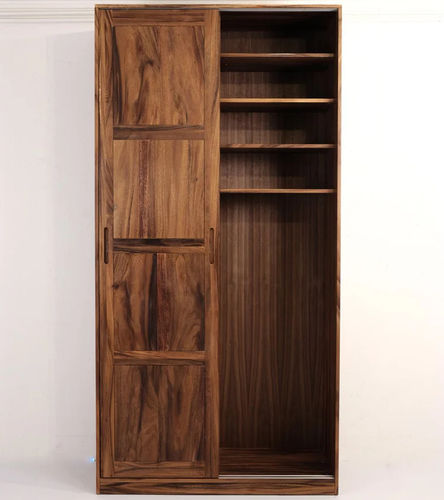 Contemporary wardrobe - Oskar - LITOOC - walnut / with sliding door / custom