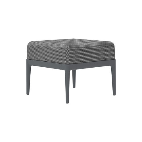 Contemporary pouf - Puff 50 Ribbons - MOWEE - fabric / aluminum / square