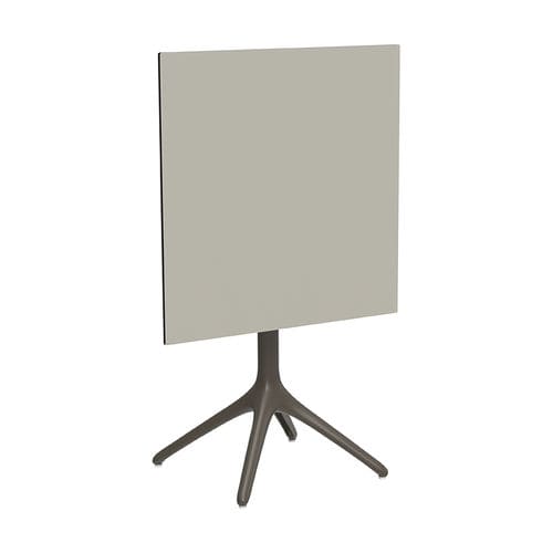 Contemporary table - Uni Folding 73 - MOWEE - HPL / lacquered aluminum base / round