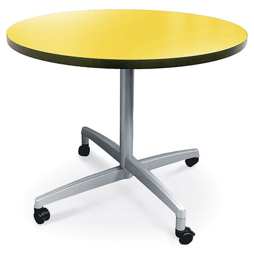Contemporary bistro table - DRY ERASE - Allied - laminate / cast aluminum base / round
