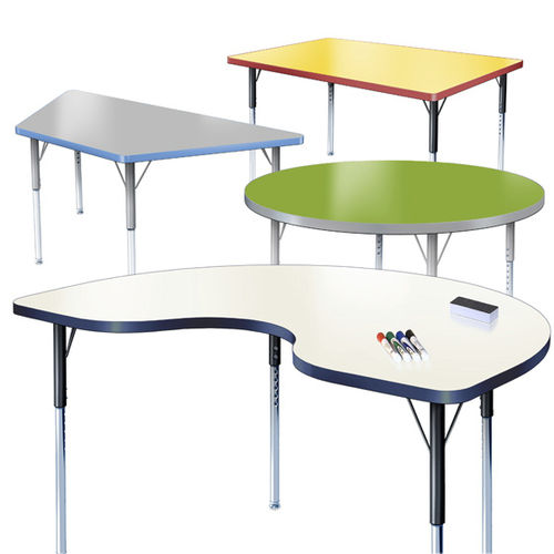 Contemporary classroom table - CLASSIC DRY ERASE - Allied - high-pressure laminate / steel base / rectangular