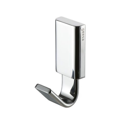 Contemporary coat hook - 918413-02 - Geesa - chromed metal / single / double