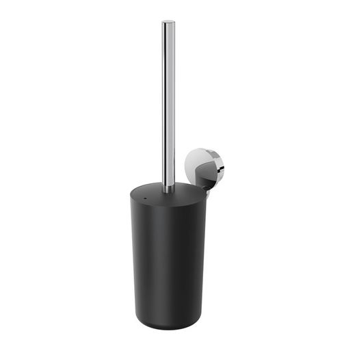 Chromed metal toilet brush holder - 917211-02 - Geesa - wall-mounted / black / polished