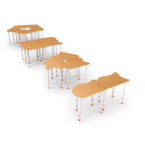 Contemporary classroom table - A&D - PARAGON FURNITURE INC - laminate / steel base / rectangular