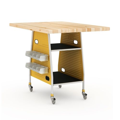 Contemporary work table - MAKER INVENT - PARAGON FURNITURE INC - laminate / metal base / rectangular