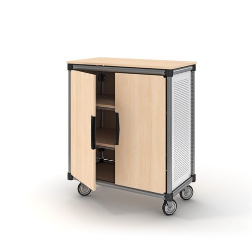 Low filing cabinet - INFORMATION COMMONS - PARAGON FURNITURE INC - steel / melamine / with hinged door