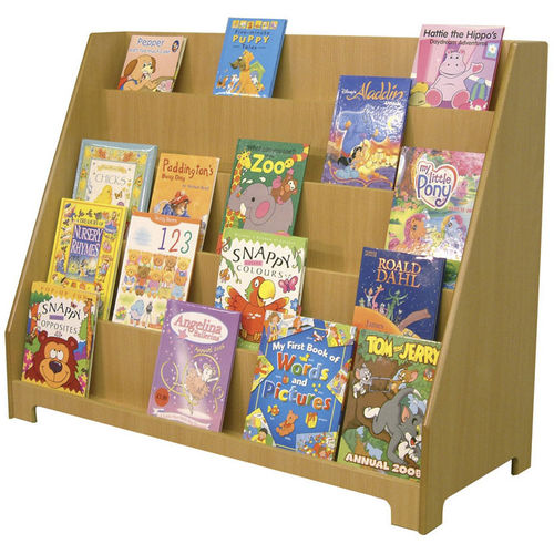 Low bookcase - FACE SLOPING - ambic educational - classic / for school / nursery