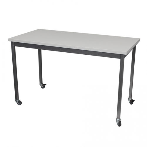 Contemporary classroom table - MOBILE - ambic educational - laminated MDF / metal base / rectangular